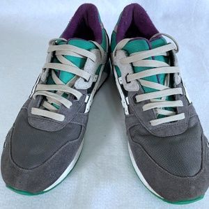 Asics Gel Lyte III Men's Grey Purple Green Size US 10.5 Shoes Sneakers H450N